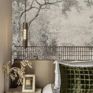 Modern Retro Palace Landscape Panoramic Wallpaper Mural Peel and Stick Design for Living Room Sofa Interior Decoration