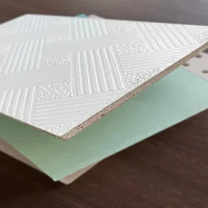 Modern Saudi Decorative PVC Gypsum Paper Fireproof Ceiling Tiles 60x60cm False Ceiling Board for Interior Renovation