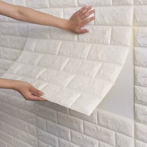 Modern Self-Adhesive 3D Brick Wallpaper Waterproof Foam Brick Wall Panel for Living Room Bedroom Hotel Kitchen and Bathroom