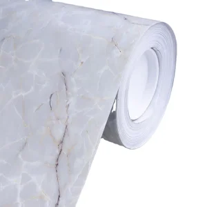 Modern Self Adhesive Decorative Interior PVC Wallpaper Roll for Bathroom Living Room Office Scratch Resistant Easy