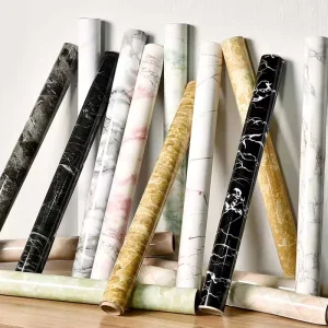 Modern Self Adhesive Eco friendly Marble Stick on Kitchen Wall Panel Sticker Wallpaper for Home Decor