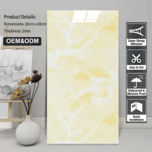 Modern Self-Adhesive Geometric Anti-static XPE Waterproof Moisture-Proof Wall Stickers for Living Room Bathroom Hotel