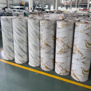 Modern Self Adhesive PVC Wallpaper Grey Marble Waterproof Sheet Roll White Marble Wall Cover Apartment Bedroom Hotel