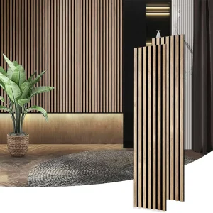 Modern Self Adhesive PVC Wallpaper Three Dimensional Wood Grain Grille Panel Peel Stick Wall Sticker Living Room Waterproof