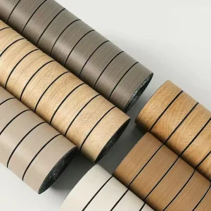 Modern Self Adhesive PVC Wallpaper Waterproof 3D Wood Grain Texture Durable Vinyl Wall Decoration for Bedroom Peel Stick