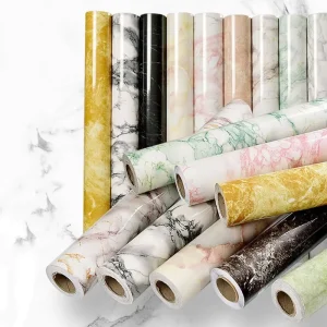 Modern Self-Adhesive Wallpaper Rolls Custom Size PVC Home Decoration for Apartment Kitchen Interior Walls Easy Removal Pattern