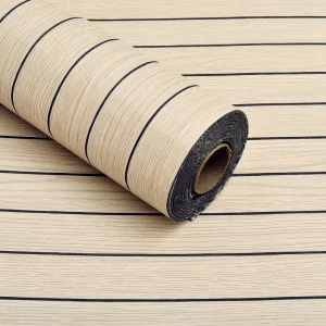 Modern Self-Adhesive Wallpaper Three-dimensional Wood Grain Grille Panel Peel Stick Wall Sticker Background PVC Wallpaper