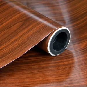 Modern Self Adhesive Wood Grain Vinyl DIY Film Waterproof for Cabinets and Shelves for Bedroom Application