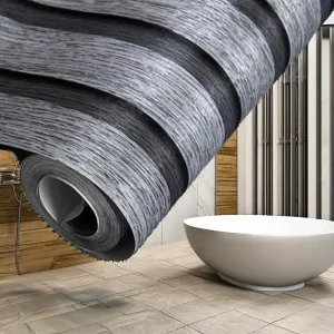 Modern Self-Adhesive Wood Slats Wallpaper Waterproof Peel Stick Removable Kitchen Countertop Contact Paper Roll Geometric
