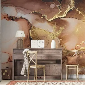 Modern Silk Textured CMYK Waterproof Anti Static Moisture Proof Living Room Self Adhesive Wallpaper