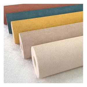 Modern Simple 330g Thickened Plain PVC Wallpaper for Living Room Bedroom Office Interior Decoration Waterproof for Hotels