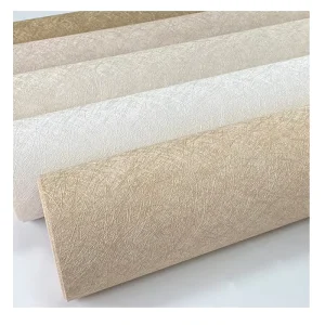Modern Simple 330g Thickened Silk Embossed PVC Wallpaper Waterproof Moisture Proof for Living Room Bedroom Interior Decoration