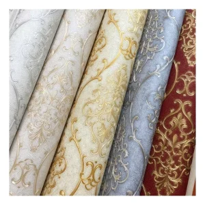 Modern Simple 3D Abstract Geometric Floral Texture Waterproof Wallpaper Rolls 0.53*9.5m Length