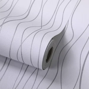 Modern Simple 3D Curved Stripe Wallpaper Bedroom Living Room Background Wall Hotel Restaurant Luxury Branch Wallpaper
