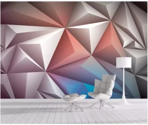 Modern Simple Creative Geometric Diamond Three dimensional Design Background Wallpaper
