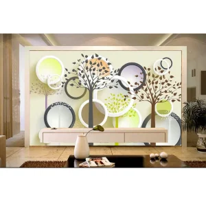 Modern Simple High Quality UV Printed Waterproof Eco Friendly Decorative Sticker TV Wall Wallpaper by Gasser for Home Decoration