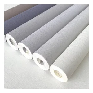 Modern Simple PVC Solid Wallpaper Fine Stripe for Interior Decoration Waterproof for Living Room Bedroom Office Hotel Walls