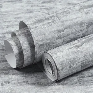 Modern Solid Color Non Woven Wallpaper Linen Straw Texture Living Room Bedroom Home Wallcovering