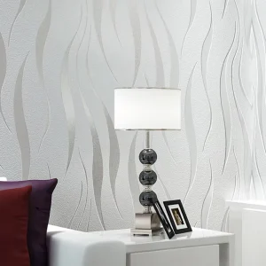 Modern Striped Non Woven Wallpaper Home Decor Background Paper Rolls