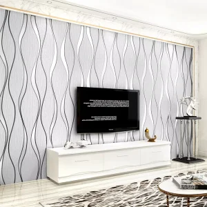 Modern Striped Non Woven Wallpaper for Home Decor Living Room Bedroom Background Stripes Wall Paper