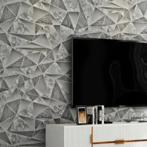 Modern Stripes Plaid 3D Self Adhesive Wallpaper Peel Stick PVC Waterproof Moisture Proof Mold Proof for Hotel Household Use 5