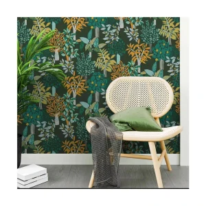 Modern Style 3D PVC Wallpapers Floral Nature Flower Pattern Waterproof for Home Living Room Use