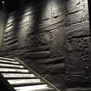 Modern Style 3D Waterproof Stone Geometric Wall Panel Fireproof Polyurethane PU Faux Culture Rock Hotel Exterior Culture Wall