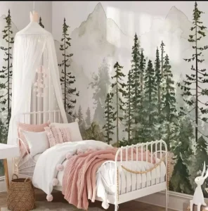 Modern Style Jacquard Fabric Wallpaper for kids room