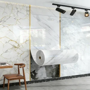 Modern Style Self Adhesive 3D Vinyl Wallpaper Wall Sticker Moisture Proof Waterproof for Bedroom Bathroom Hotel