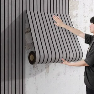 Modern Sxp 3d Foam Wallpaper Peel and Stick Fluted Wallpaper for Commercial
