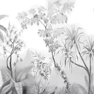 Modern Tropical Jungle Non Woven Mural Custom Size Customized Color Waterproof Eco Friendly Easy Install Wallpaper for