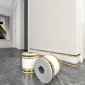 Modern Wall Skirting Line Wallpaper Sticker Waist Skirting Wall Border Self-Adhesive Wall Door Frame Trim Line Sticker