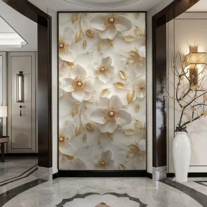 Modern Wallpaper Peel and Stick PVC 3D Wall Panel Large Animal Floral for Living Room Office Hotel