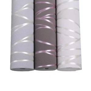 Modern Waterproof 3D PVC Wallpaper Stripes Plaid Pattern for Living Room Bedroom