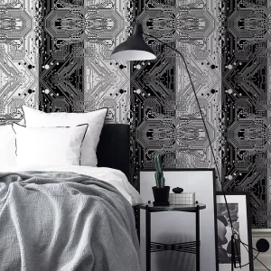Modern Waterproof Anti static Non Woven Wallpaper Rolls Scratch Resistant for Villa Dining Hall Hotel Living Room
