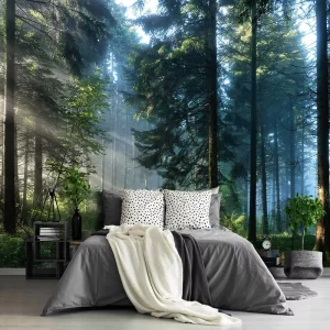 Modern Waterproof Forest Wall Mural Fantasy Tree Photo Wallpaper with Easy Installation for Living Room Bedroom