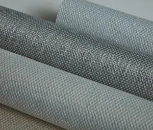 Modern Waterproof Linen Cotton Wallpaper Natural Green Seagrass Grass Cloth for Hotel and Office Decorative Textile Fabrics