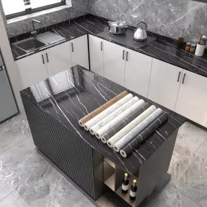 Modern Waterproof Marble Vinyl Self Adhesive Wall Stickers for Kitchen and Home Decoration
