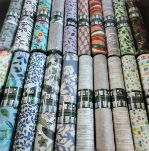 Modern Waterproof PVC Floral Wallpaper for Bedroom Entertainment Areas