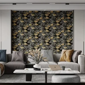 Modern Waterproof PVC Vinyl Wallpaper Rolls for Bedroom Hall Hotel Apartment Office Dining Interior Decoration