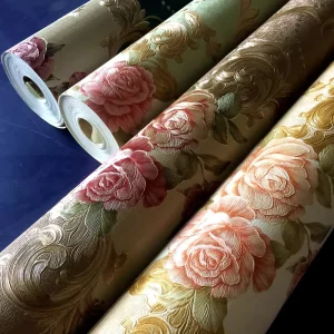 Modern Waterproof PVC Wallpaper with Soft Luster Enhances Luxury in Bedrooms Living Rooms Hotel Rooms