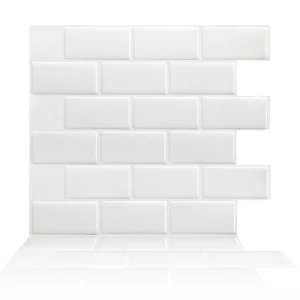 Modern Waterproof Peel & Stick Brick Tile Backsplash for Kitchen & Bathroom Easy Installation Subway Tile Wallpaper