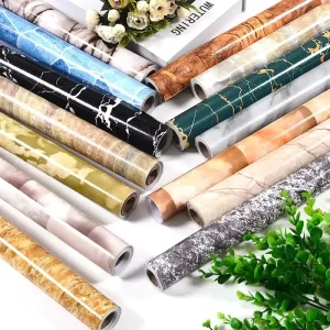 Modern Waterproof Self Adhesive Marble Peel and Stick Wall Decor 3D Wallpaper Roll Wall Sticker for Kitchen & Bedroom