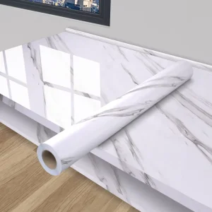 Modern Waterproof Self Adhesive Marble Wallpaper Thickened Peel Stick for Dining Table Coffee Table Desk Renovation Living Room
