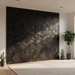 Modern Waterproof Wave Embossed 3D Wall Panels Peel Stick Textured Cladding Curved Walls TV Background Commercial Interior