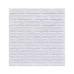 Modern White 3D Foam Tiles Self Adhesive Waterproof Peel Stick Wallpapers for Kitchen Bedroom Home Renovations Anti Static