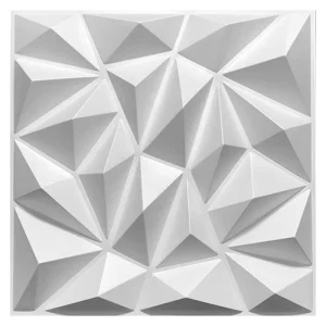 Modern White 3D Printed PVC Wall Panel Fireproof and Waterproof Home Decoration for Bedroom Walls