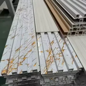 Modern Wood Fiber PVC Composite WPC Interior Wall Panels Waterproof & Fire Retardant Hospital & Villa Use Contemporary Design