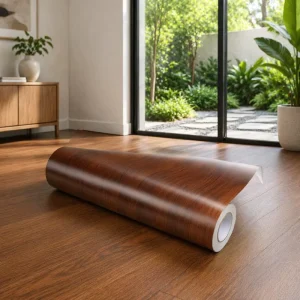Modern Wood Grating Stripe Peel-and-stick Wallpaper Self-adhesive Pvc Vinyl Film Waterproof and Removable