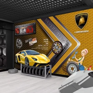 Modifying Car Beauty Shop Graffiti Murals Wall Adhesive Wallpaper
